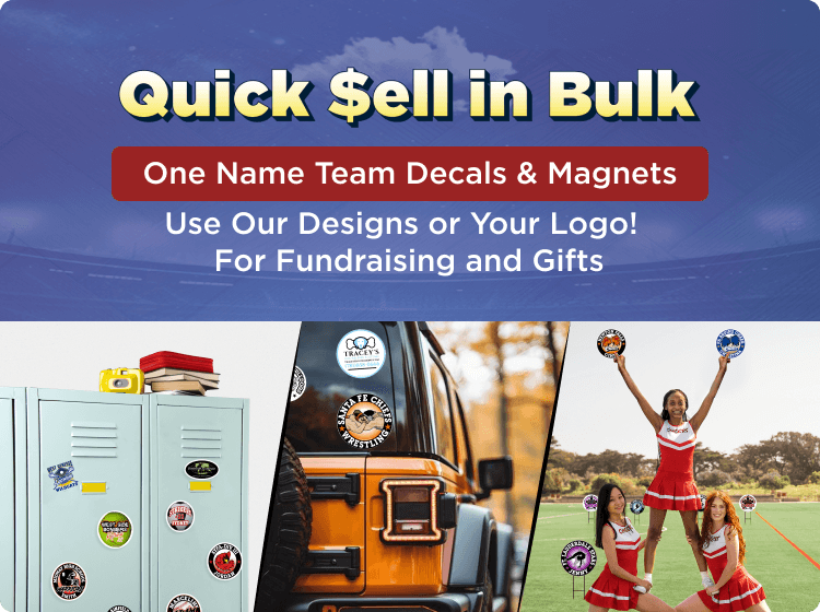 Order Our Bulk Non-Personalized Decals & Car or Locker Magnets
