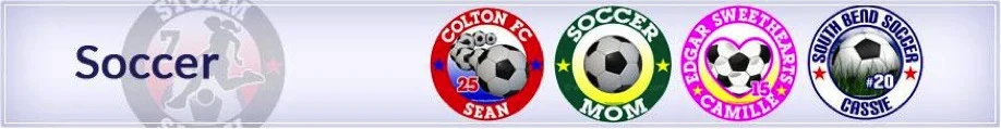 Custom Soccer Bumper Stickers and Team Car Decals Personalized soccer car decals for players, soccer moms, and family members