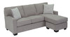 Rex Fabric Reversible Sectional Double Sofa Bed 