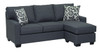 Rex Fabric Reversible Sectional Double Sofa Bed 