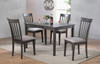 Delfini 5 Piece Extension Leaf Dinette Set Grey