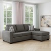 Ledron Fabric Reversible Sectional Queen Sofa Bed