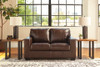 Logan Genuine Leather Loveseat Brown