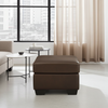 Logan Genuine Leather Ottoman Brown