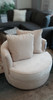 Orbit Fabric Swivel Chair Pearl