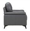Salma Genuine Leather Sofa Grey