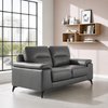 Salma Genuine Leather Loveseat Grey