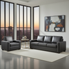 Nordel Genuine Leather Sofa Black