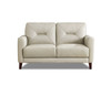 Mavis Genuine Leather Loveseat Vanilla