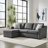 Allen Fabric LHF Sofa Bed Sectional with Storage Charcoal