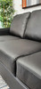 Nordel Genuine Leather  Queen Sofa Bed Black