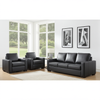 Nordel Genuine Leather  Queen Sofa Bed Black