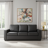 Nordel Genuine Leather  Queen Sofa Bed Black