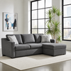 Allen Fabric RHF Sofa Bed Sectional with Storage Charcoal