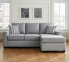 Nordel Fabric Reversible Sectional Hindman Grey Nordel Fabric Reversible Sectional Hindman Grey