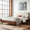 Felix Queen Bed Frame w/Slats Beige