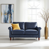 Linden Genuine Leather Loveseat Blue