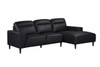 Travis Genuine Leather RHF Sectional Black Travis Genuine Leather RHF Sectional Black