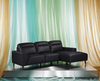 Travis Genuine Leather RHF Sectional Black Travis Genuine Leather RHF Sectional Black