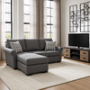 Flash Fabric Reversible Sectional Pewter