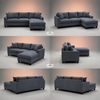 Rogan Fabric Reversible Sectional