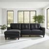 Maci Genuine Leather LHF Sectional Black Maci Genuine Leather LHF Sectional Black
