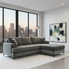 Tomas Fabric Loveseat with RHF Chaise Sectional