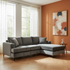 Tomas Fabric Loveseat with RHF Chaise Sectional