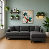 Tomas Fabric Loveseat with RHF Chaise Sectional