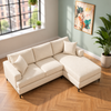 Tomas Fabric Loveseat with RHF Chaise Sectional