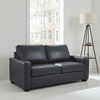 Nordel Genuine Leather Condo Sofa Black
