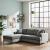 Tomas Fabric Loveseat with LHF Chaise Sectional