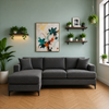 Tomas Fabric Loveseat with LHF Chaise Sectional