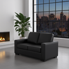 Nordel Genuine Leather Twin Sofa Bed Black Nordel Genuine Leather Twin Sofa Bed Black