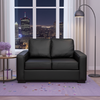 Nordel Genuine Leather Twin Sofa Bed Black