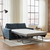 Nordel Genuine Leather Twin Sofa Bed Black Nordel Genuine Leather Twin Sofa Bed Black