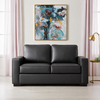 Nordel Genuine Leather Twin Sofa Bed Black