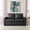Nordel Genuine Leather Loveseat Black