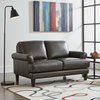 Dawn Genuine Leather Loveseat Grey