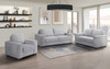 Lacey Fabric Sofa Light Grey