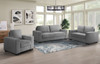 Lacey Fabric Loveseat Grey