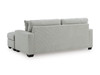 Gerald Fabric Reversible Sectional Smoke Grey