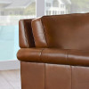 Linden Genuine Leather Loveseat Nutmeg
