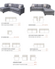 Remi Right Hand Facing - 2 Seater Sofa Sectional