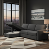 Charly Fabric LHF Sofa Bed Sectional with Storage