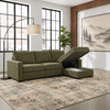 Charly Fabric RHF Sofa Bed Sectional with Storage