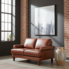 Dawn Genuine Leather Loveseat Brown