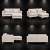 Saint Fabric RHF Condo Sectional