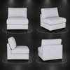 Benny Modular Armless Chair