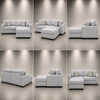 Benny 3 Piece Modular Sectional Ash